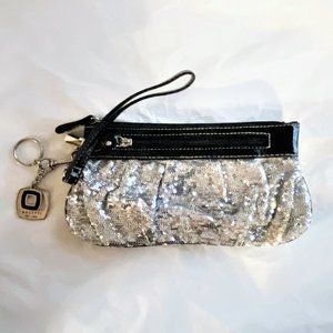 NWOT Rosetti Black/Silver Sequin Evening Clutch